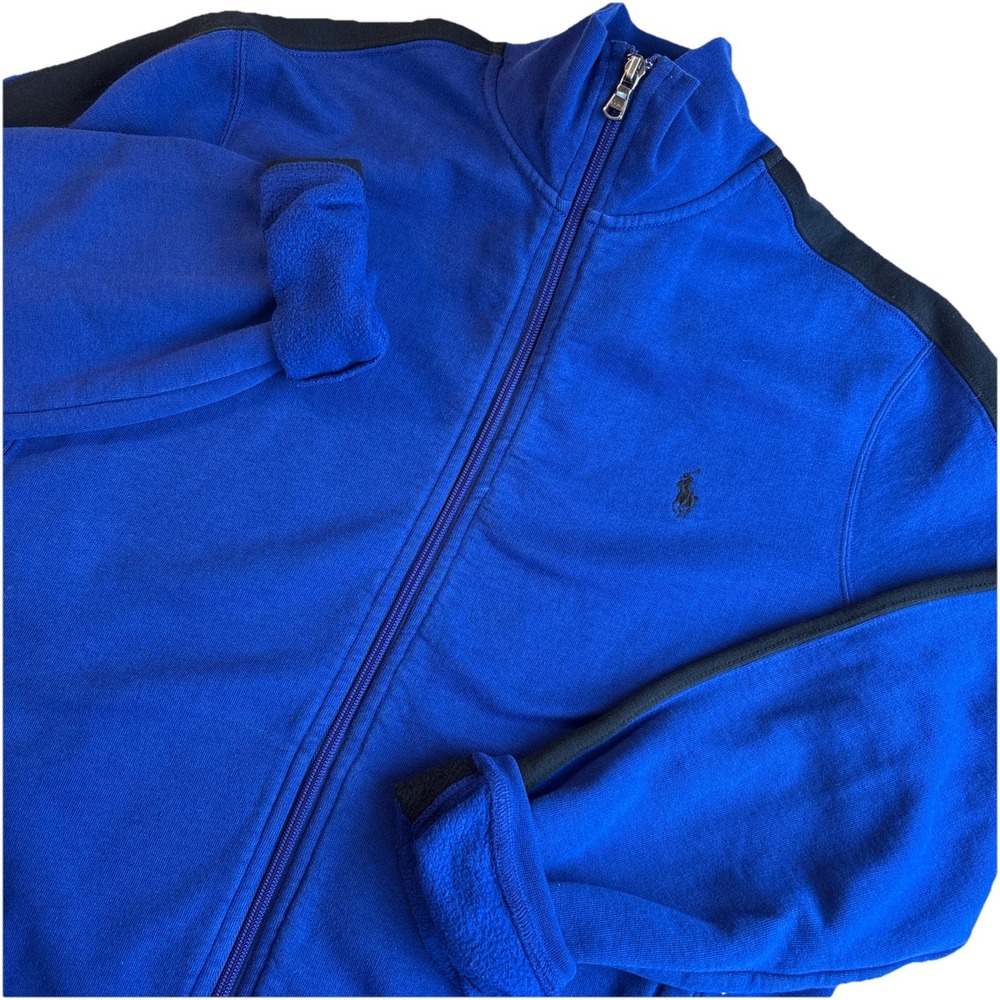 POLO RALPH LAUREN‎ Royal Blue/black Stripe Track Jacket Men's MEDIUM